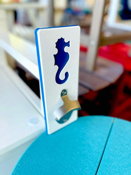 Seahorse Shape Bottle Opener- Patriot Blue