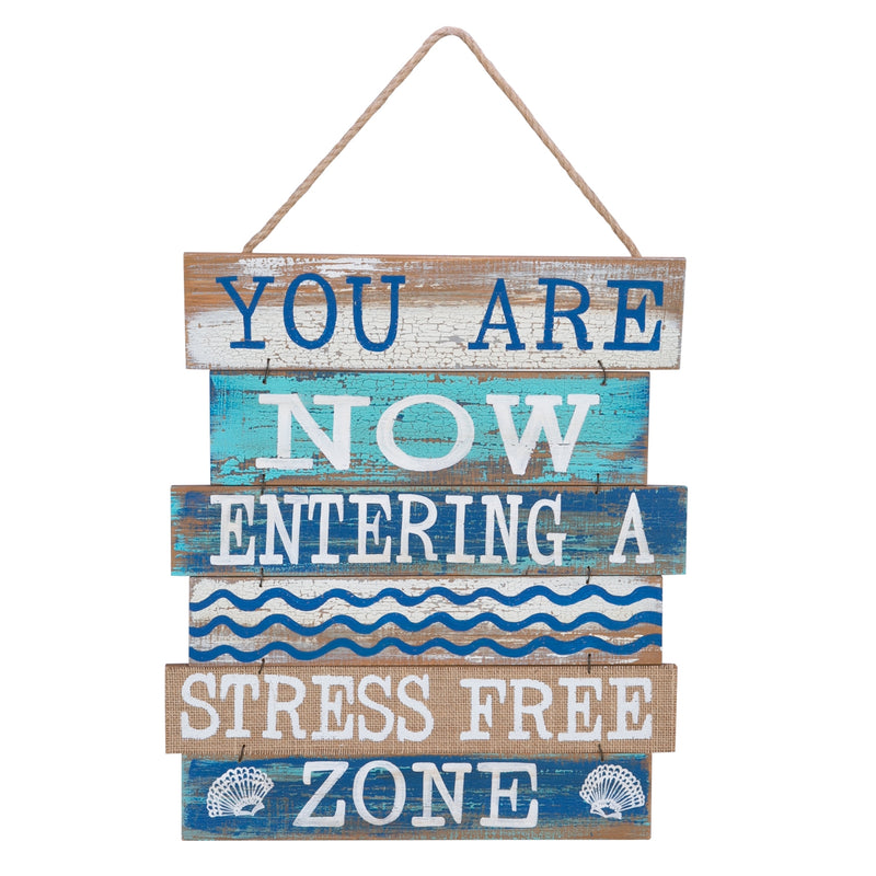 Stress Free 6-Slat Sign
