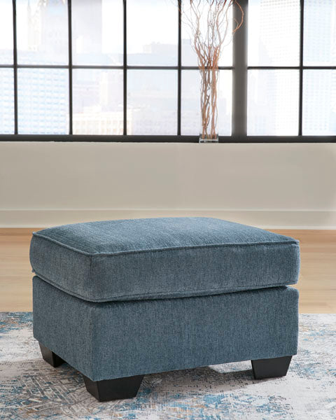 Cashton Ottoman- Blue