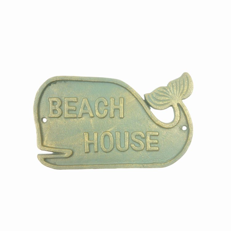 Beach House Whale Sign