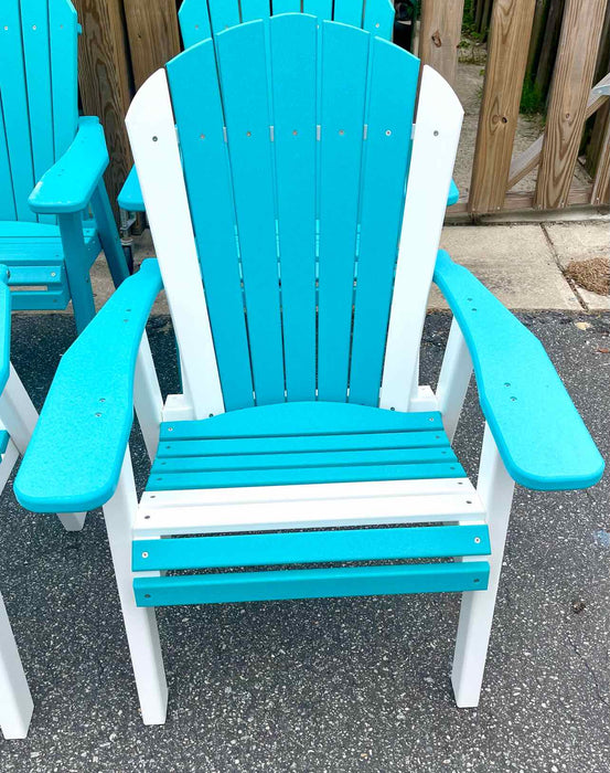 Adirondack Dining Chair- Aruba Blue & White