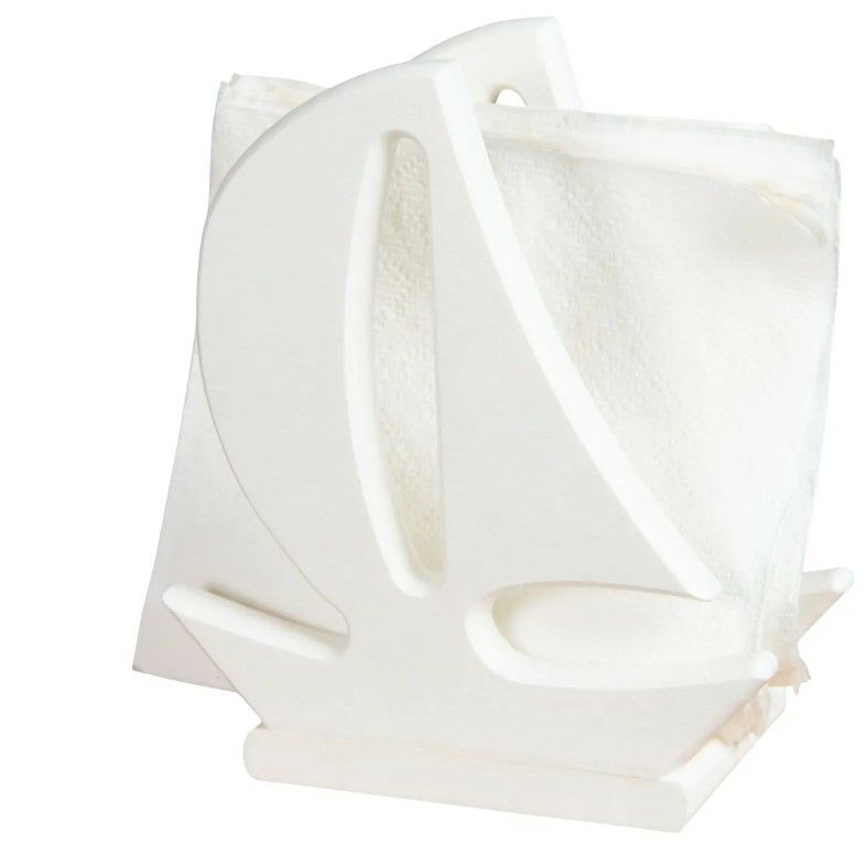 Sailboat Napkin Holder- White