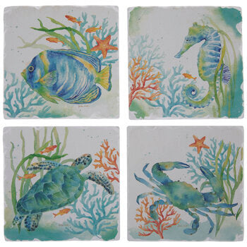 Watercolor Sea Animal Coasters