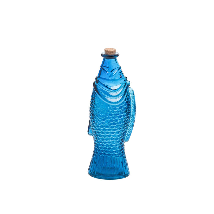 Glass Fish Corked Bottle- Small