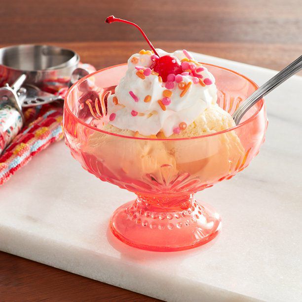 Pioneer Woman Sunny Days Ice Cream Cup- Coral