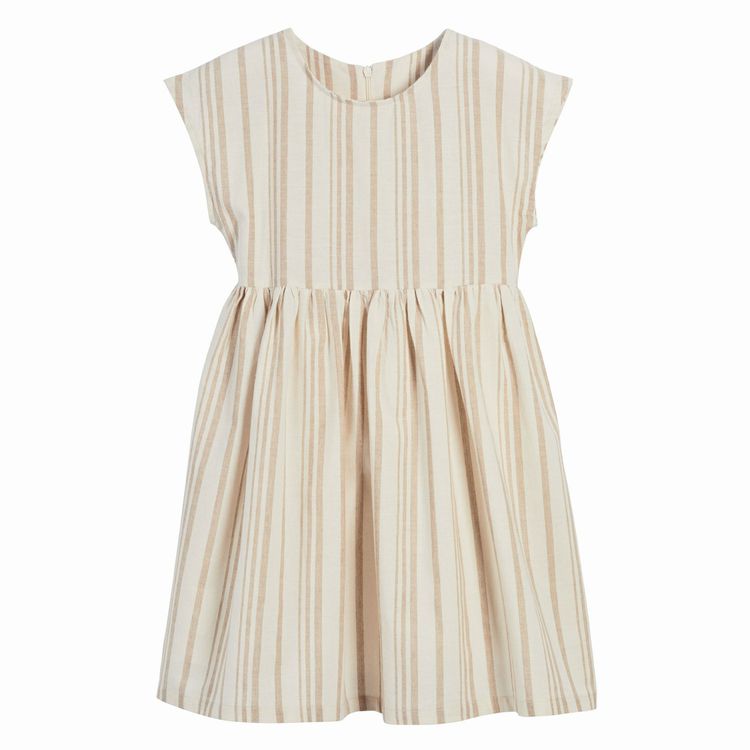 Sea Stripe Dress Neutral- Child's XL