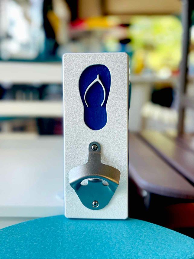 Flip-Flop Shape Bottle Opener- Patriot Blue