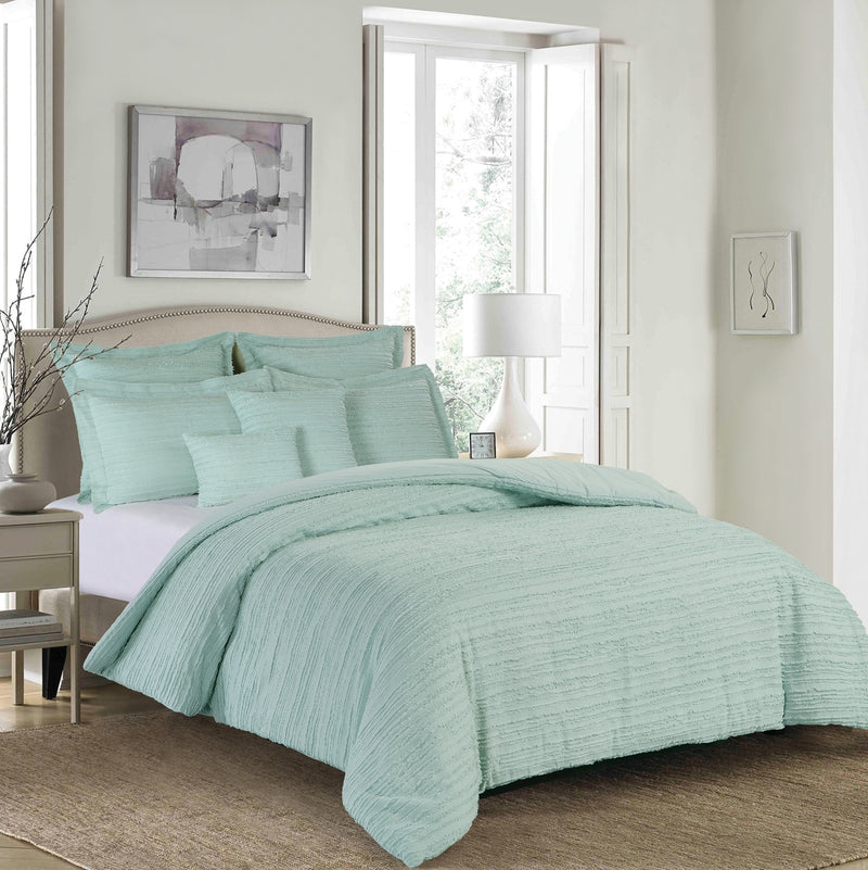 5pcs Sea Glass Full/Queen Quilt Set