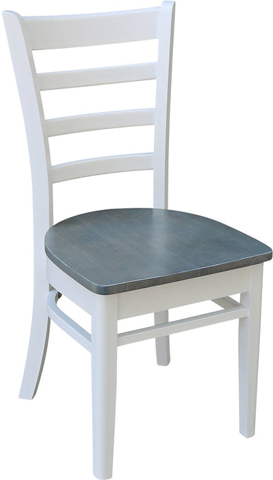 Emily Dining Chair- Heather Gray & Pure White