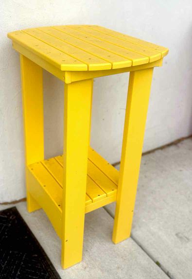 36" High Oval End Table- Yellow