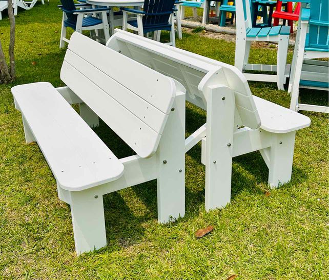 5' Fold-Up Table Bench- White