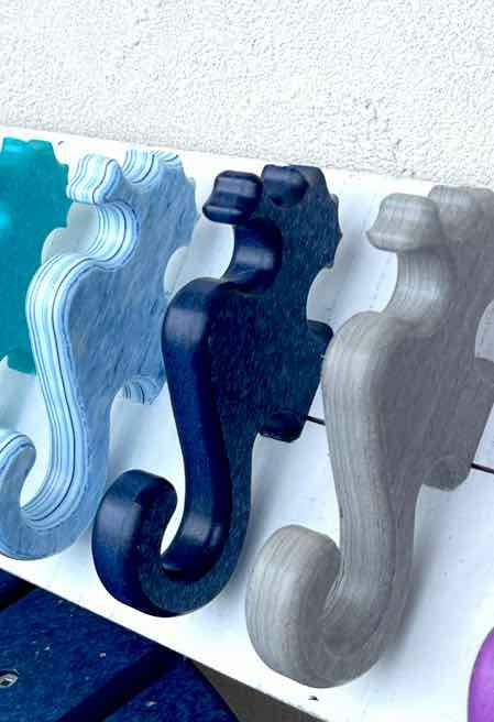 Seahorse Wall Hook- Patriot Blue