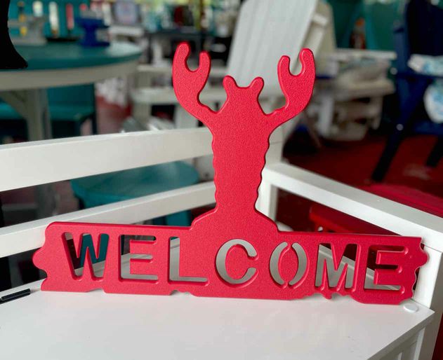 Lobster Welcome Sign- Red