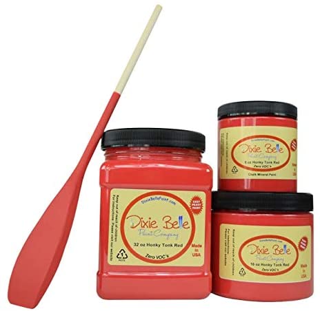 8oz Chalk Mineral Paint- Honky Tonk Red