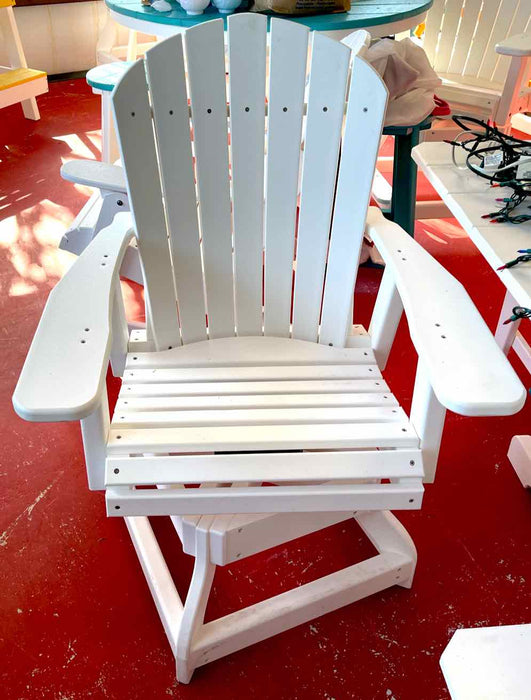 Adirondack Swivel Dining Chair- White