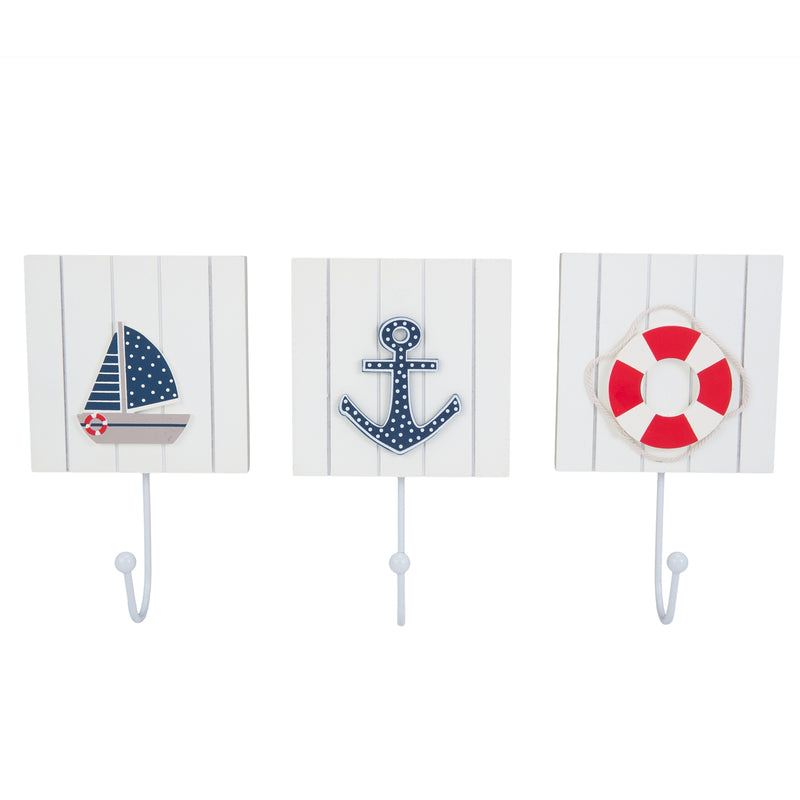 White Hooks w/ 3-D Figures- Assortment of 3