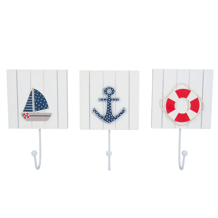 White Hooks w/ 3-D Figures- Assortment of 3