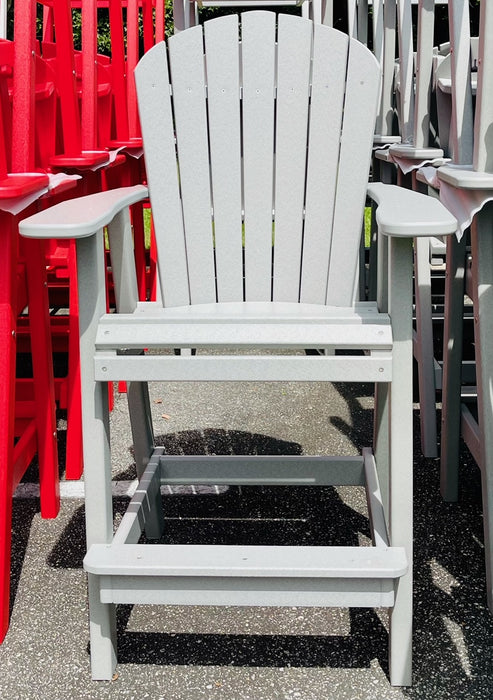 Bar Height Adirondack Chair-Light Gray