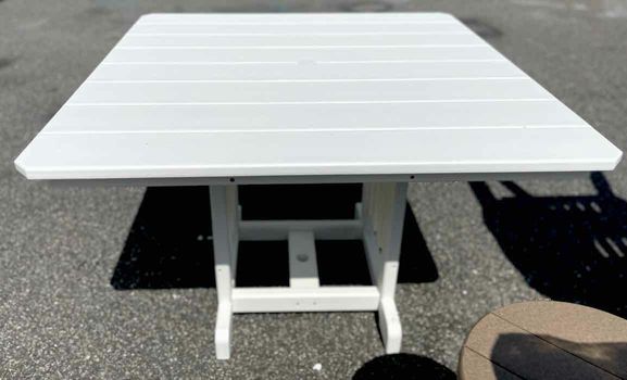 44" Square Regular Height Table- White