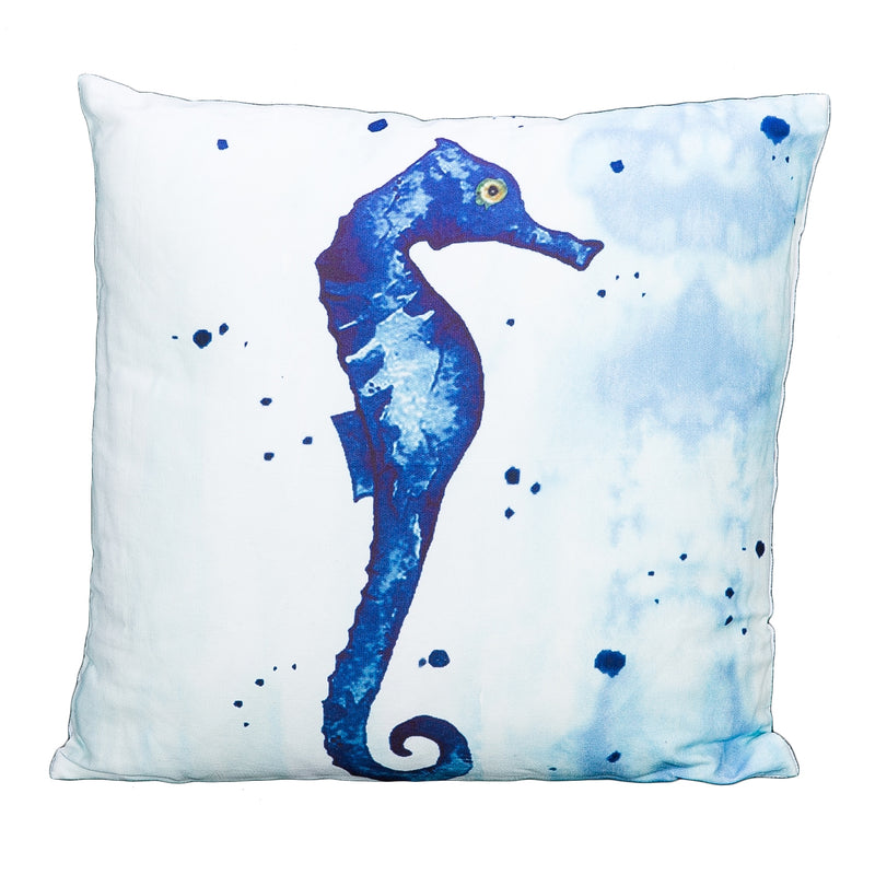 Watercolor Seahorse Pillow
