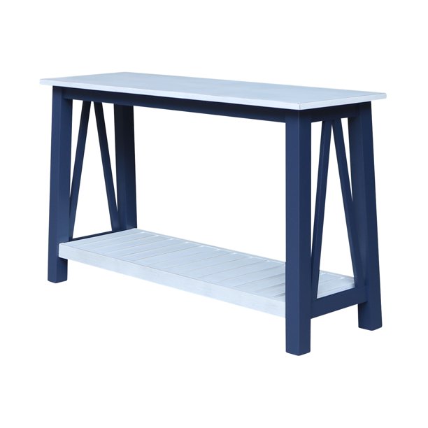 Surrey Sofa Table- Chalk & Blue