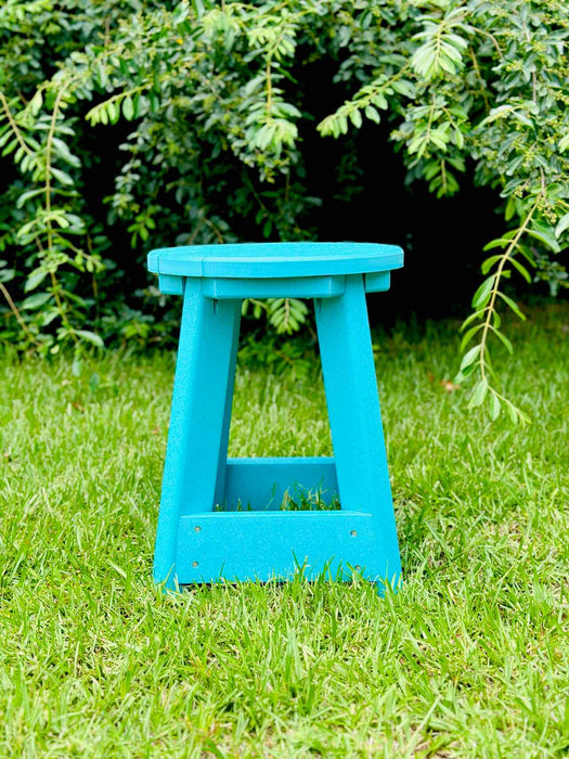 14" Round Dining Stool- Aruba Blue