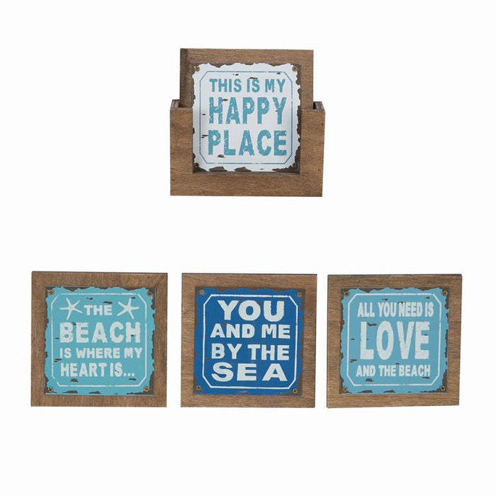 Beach Sayings Coasters (Set/4)