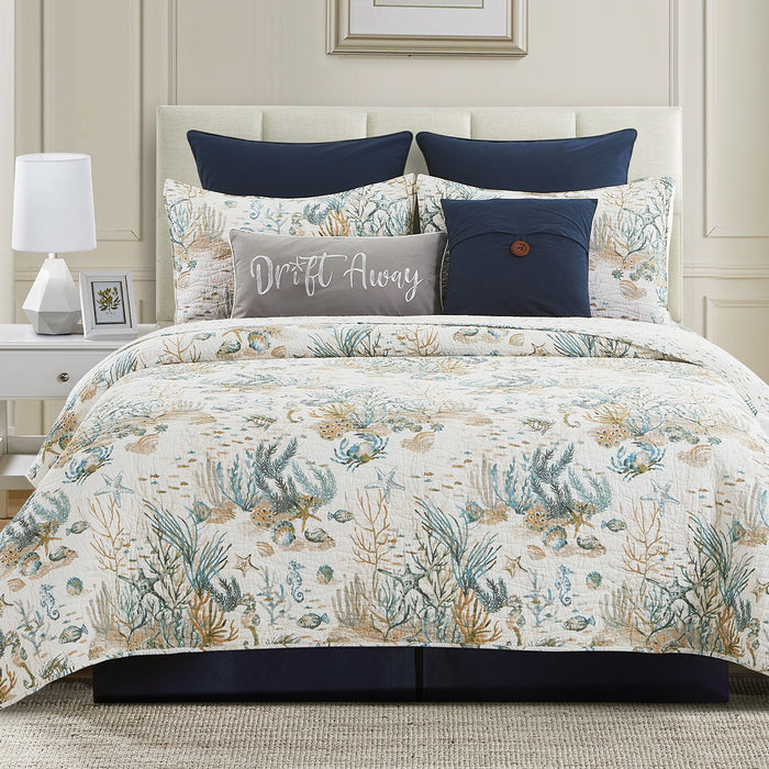 Cerulean Shores Quilt Set- King