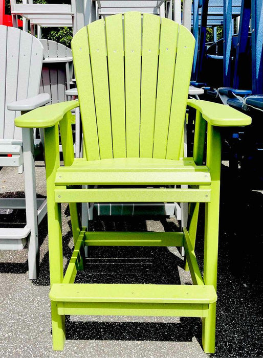 Bar Height Adirondack Chair-Lime Green
