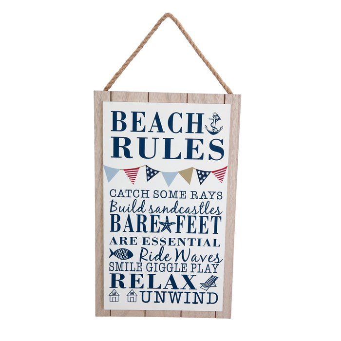 Beach House Rules w/ Fish Sign