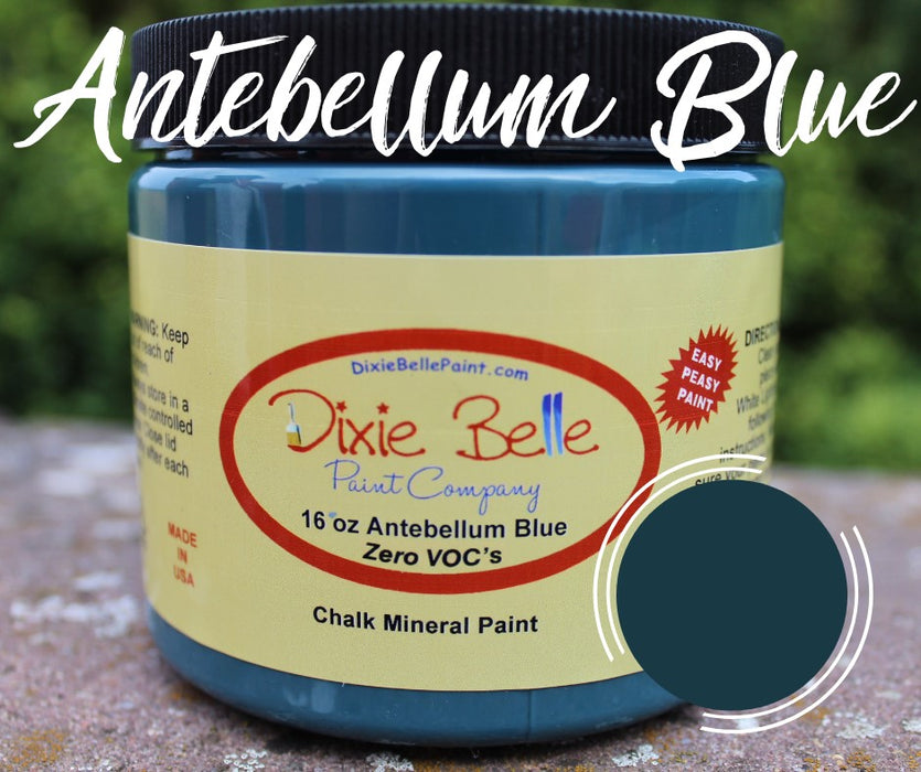 8oz Chalk Mineral Paint- Antebellum Blue