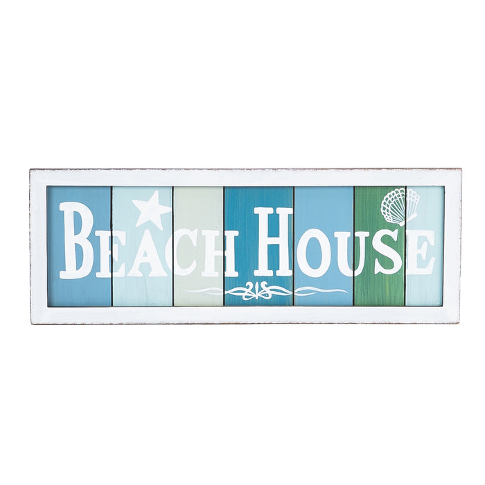 Beach House Wood Slat Plaque