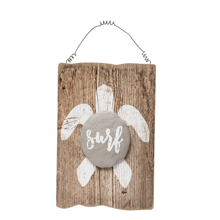 Surf Turtle Hanging Sign