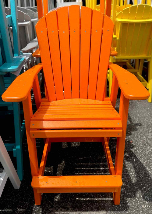 Bar Height Adirondack Chair- Orange