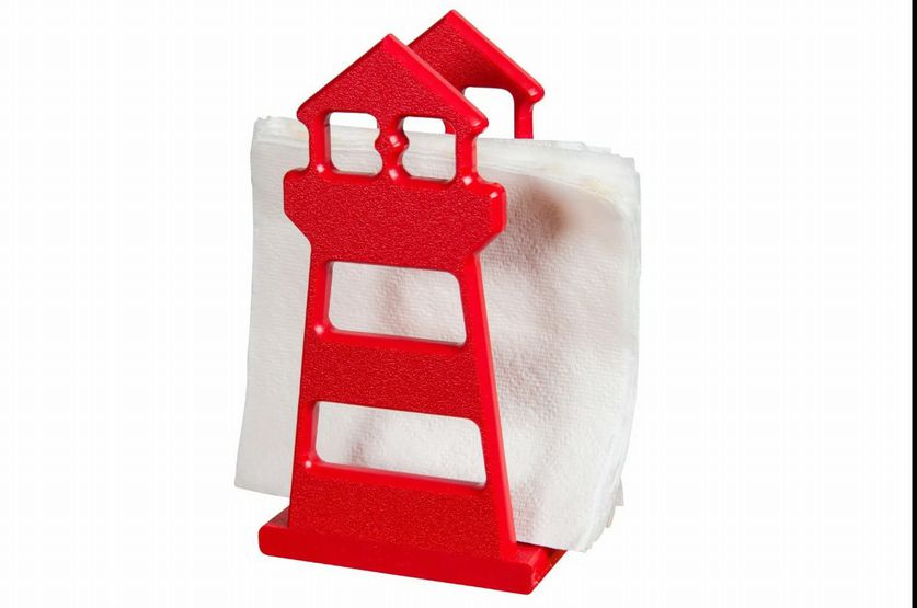 Lighthouse Napkin Holder- Red
