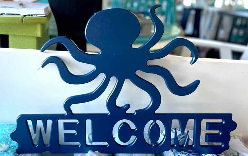 Octopus Welcome Sign- Patriot Blue