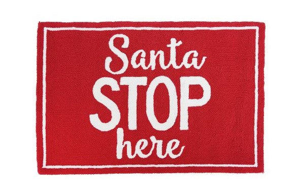 Santa Stop Here Rug