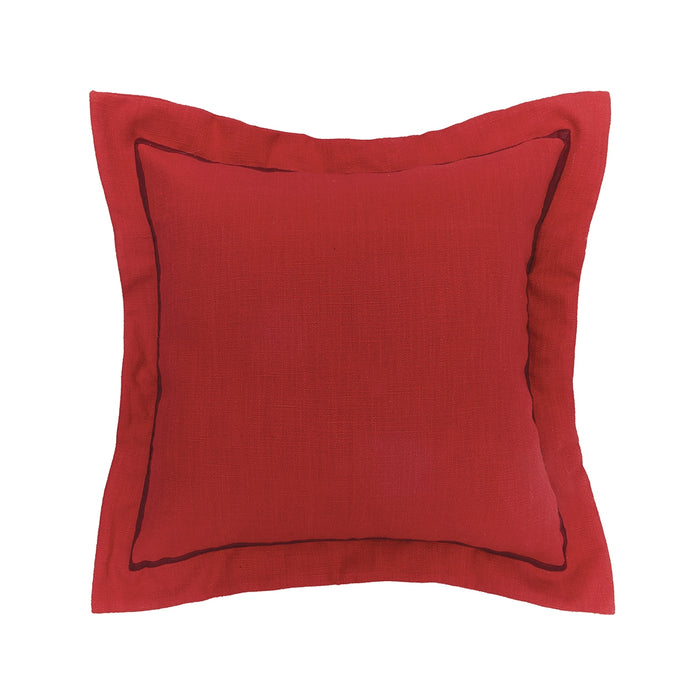 Flange Pillow- Scarlet