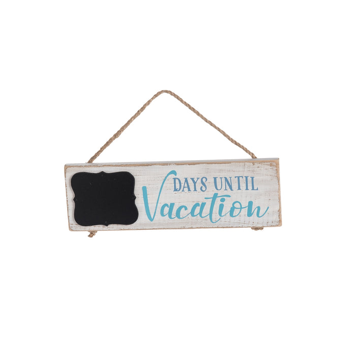 Wood Chalkboard Vacation Wall Plaque