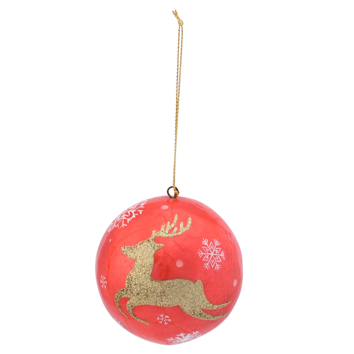 Christmas Ornament- Capiz w/ Reindeer