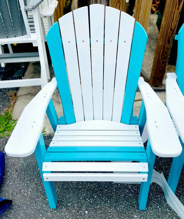 Adirondack Dining Chair- White & Aruba Blue