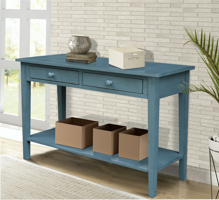 Spencer Sofa Table- Ocean Blue