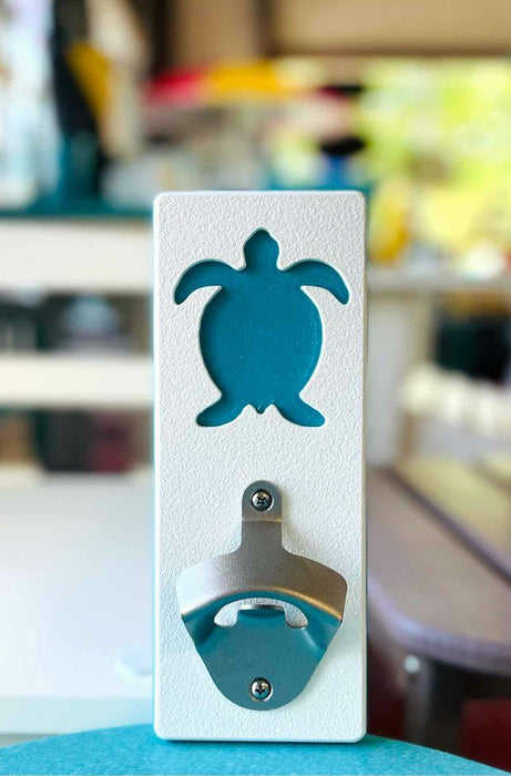 Sea Turtle Shape Bottle Opener- Aruba Blue