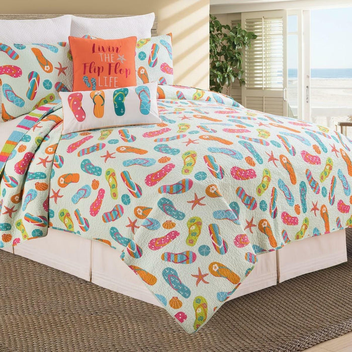 Flip Flop Life Quilt Set- King