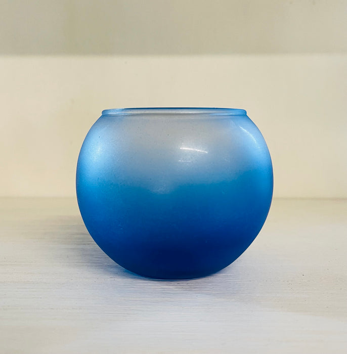 Glass Bubble Vase- Blue