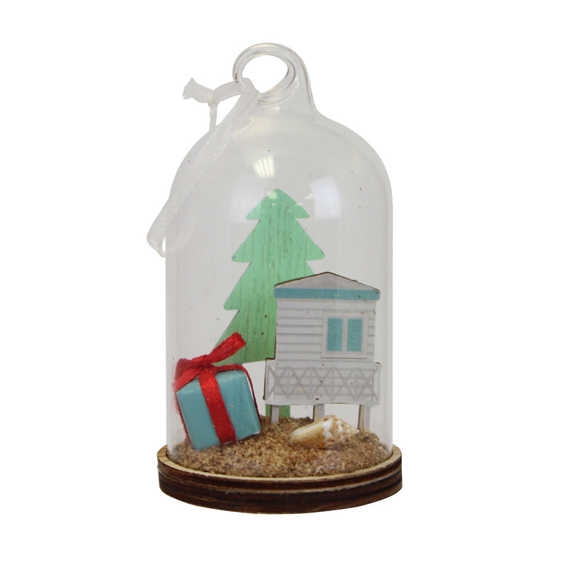 Christmas Ornament- Glass Dome Beach Hut
