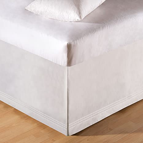 White Tailored Bed Skirt- King