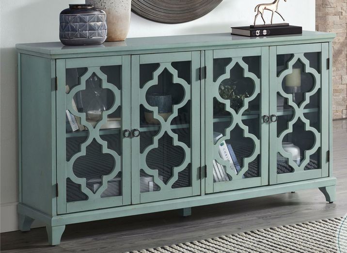 Moroccan Tile Cabinet- Teal