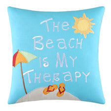 The Beach Is My Therapy Pillow by C & F