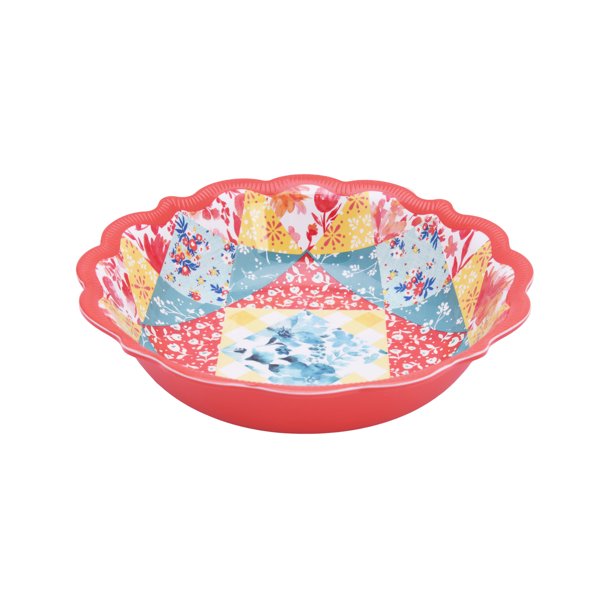 Pioneer Woman Patchwork Medley Bowl- Coral